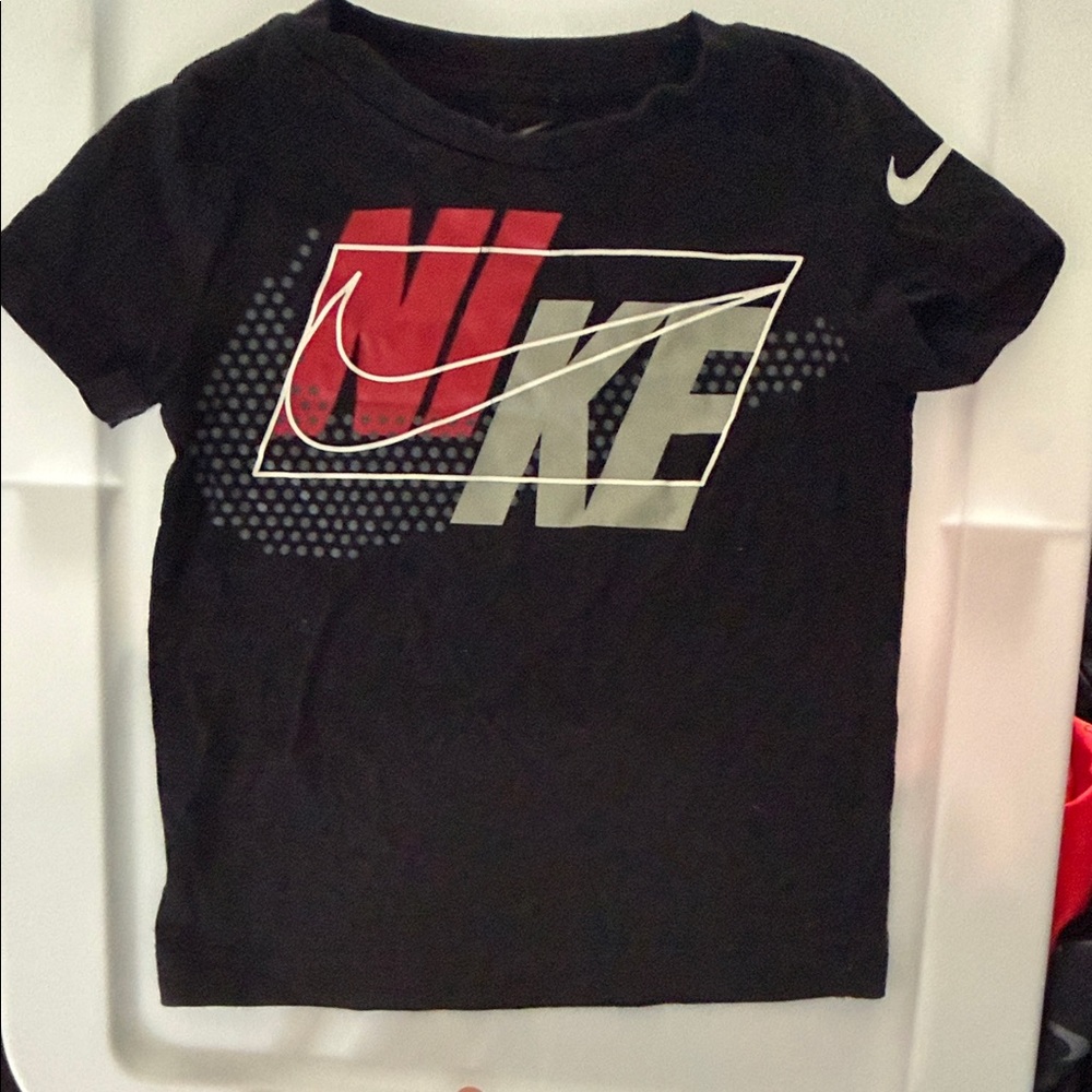 Nike Kids Black and Red Graphic Tee